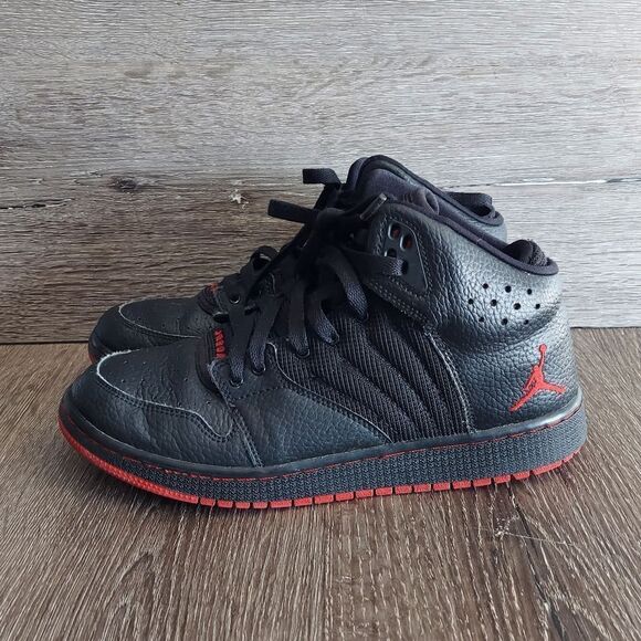 Jordan 1 Flight 4 Premium GS 'Black Gym Red' 828237-006 Size 7Y - Picture 5 of 11